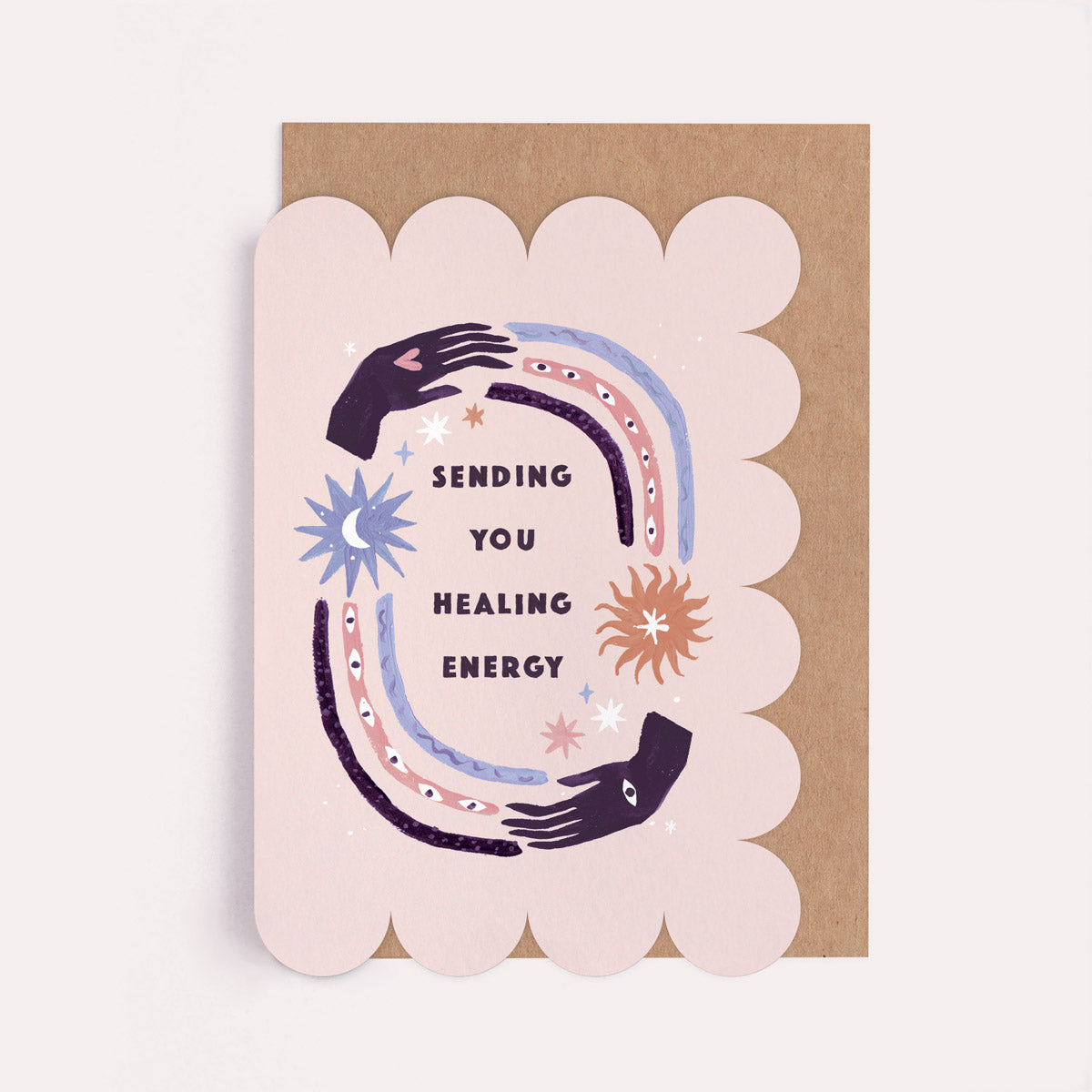 Mystical get well soon and thinking of you card with the caption 'Sending You Healing Energy'
