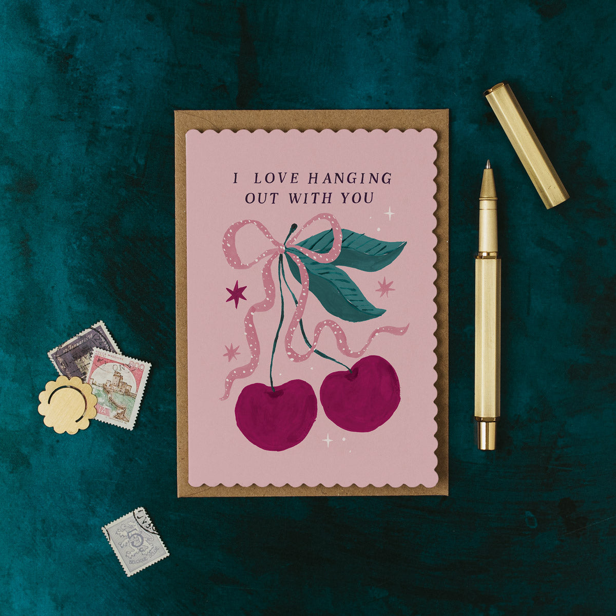 Cherries love card by Sister Paper Co