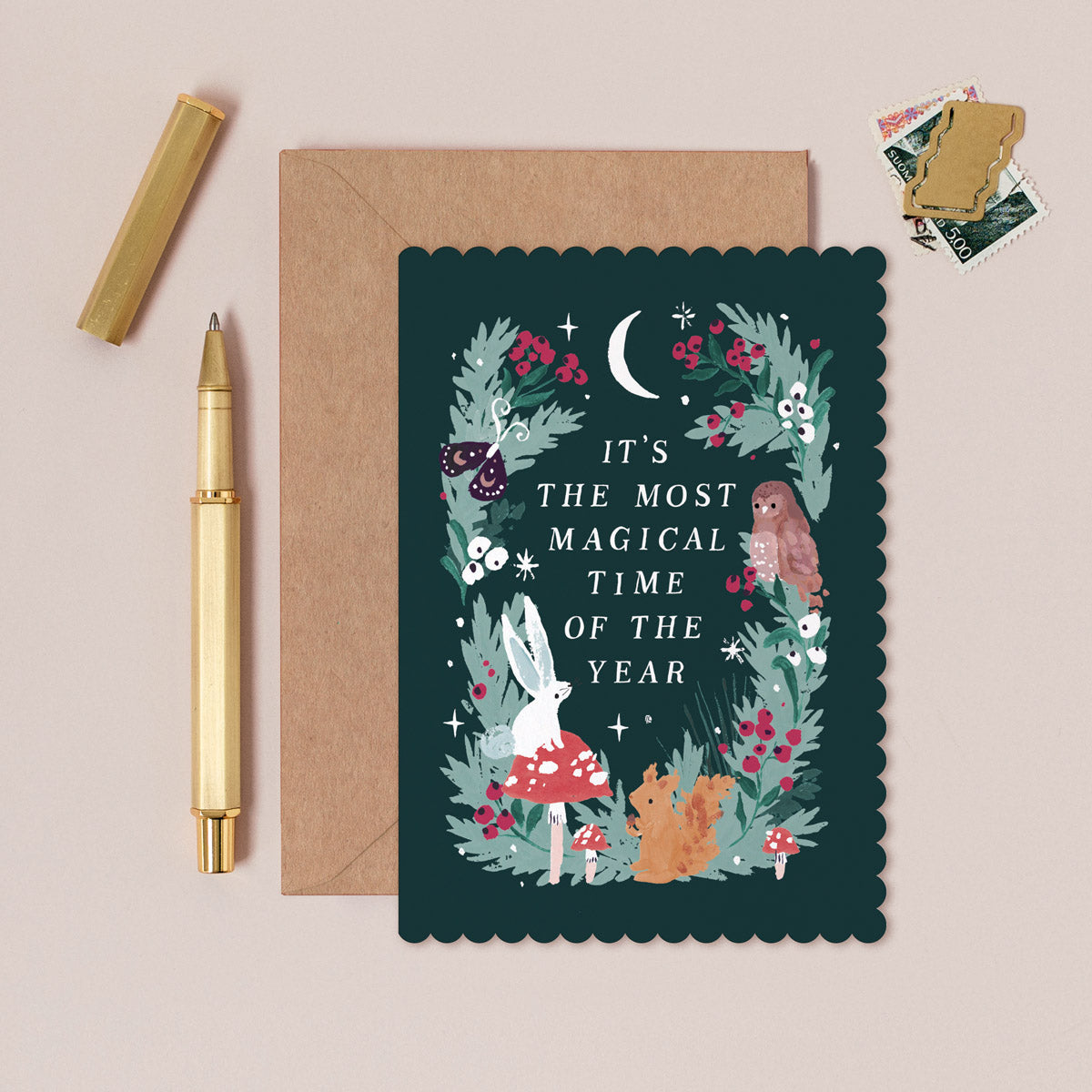 Woodland Christmas and Holiday Card