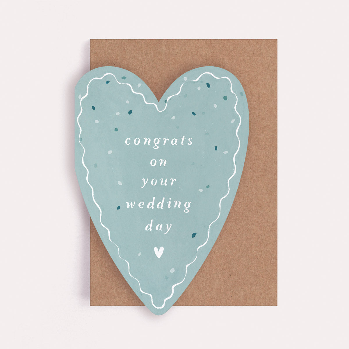 Heart shape luxury wedding card