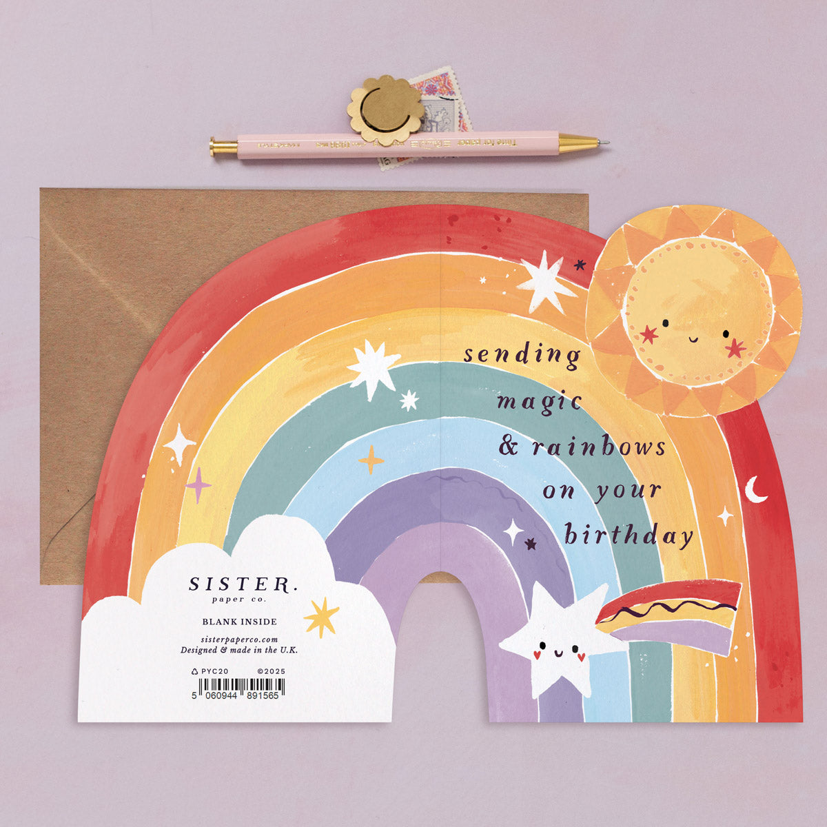 Rainbow kids birthday card