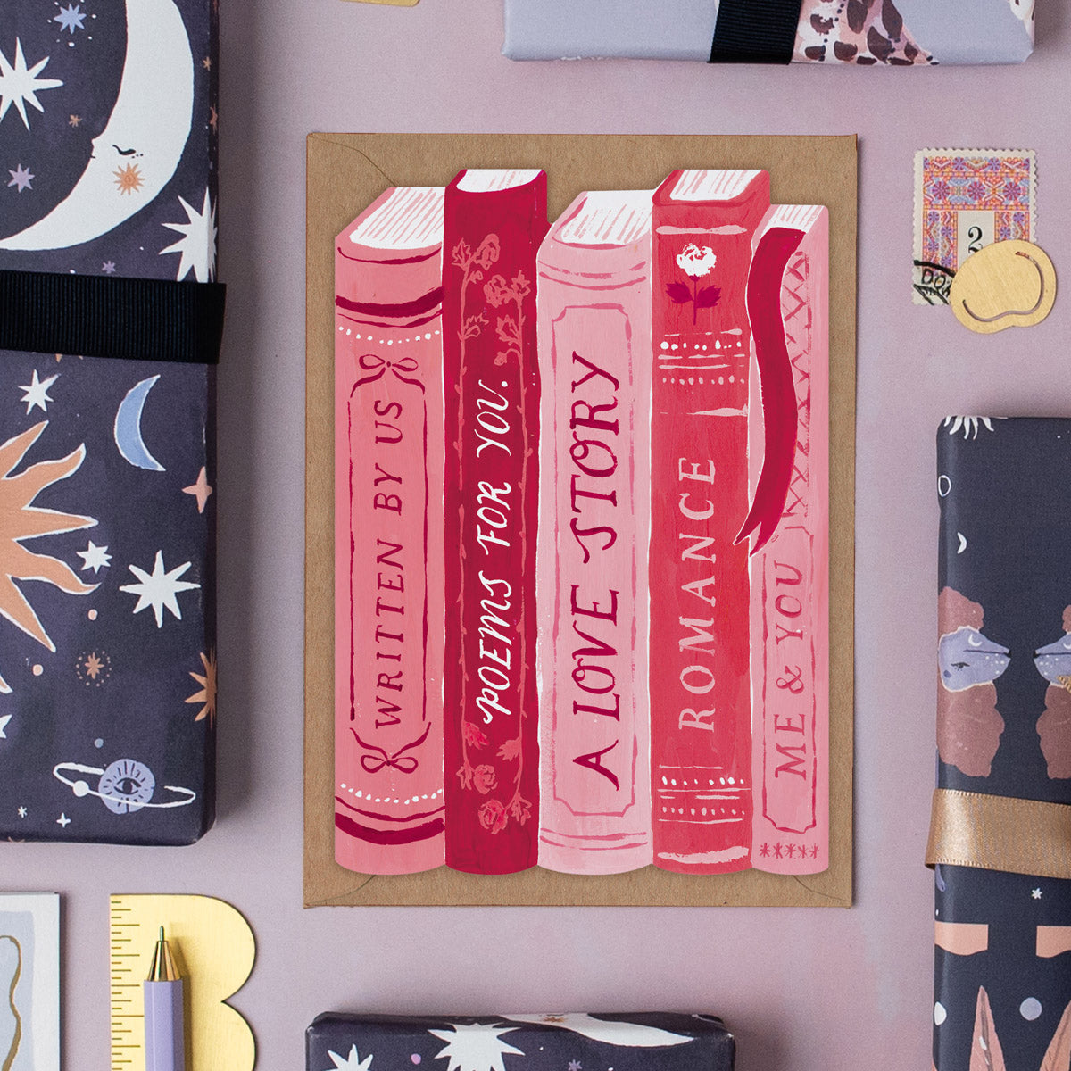 Book lover Valentine's card by Sister Paper Co