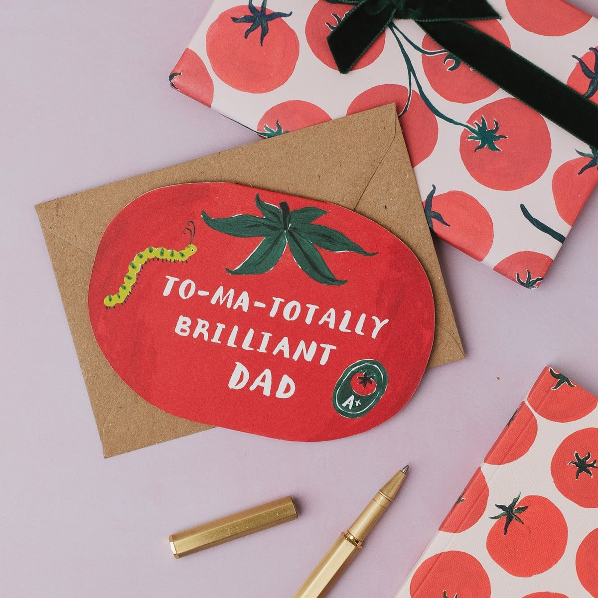 Tomatoes gift wrap styled lifestyle photo