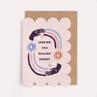 Mystical get well soon and thinking of you card with the caption 'Sending You Healing Energy'