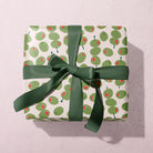 Olives gift wrap sheet, luxury olive-patterned wrapping paper hand-painted by Sister Paper Co