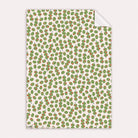 Flat olives gift wrap sheet showing the full pimento-stuffed olives pattern