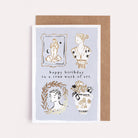 A work of art birthday card with gold foil details from Sister Paper Co.