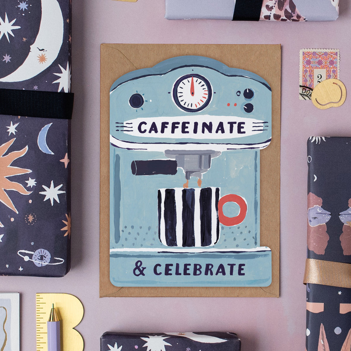 Coffee birthday card by Sister Paper Co