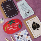 Tomato Father's Day card styled with props