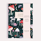 Mushrooms notebook shown close up