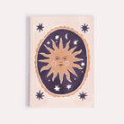 Smiling sun pocket notebook, A6 plain page journal with a smiling sun cover