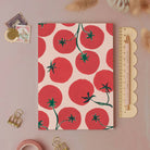 Tomato pocket notebook shown from the back
