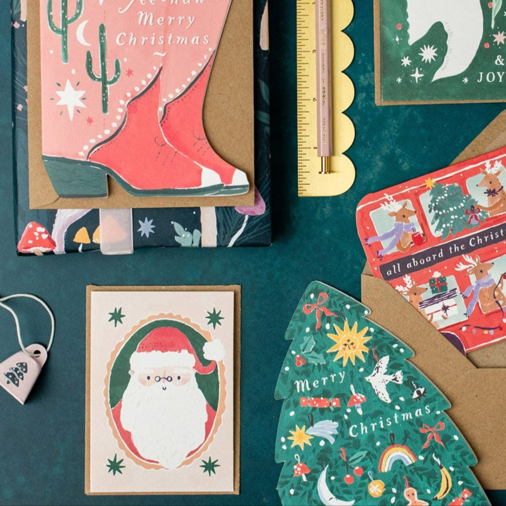 A collection of Christmas Cards created by Sister Paper Co