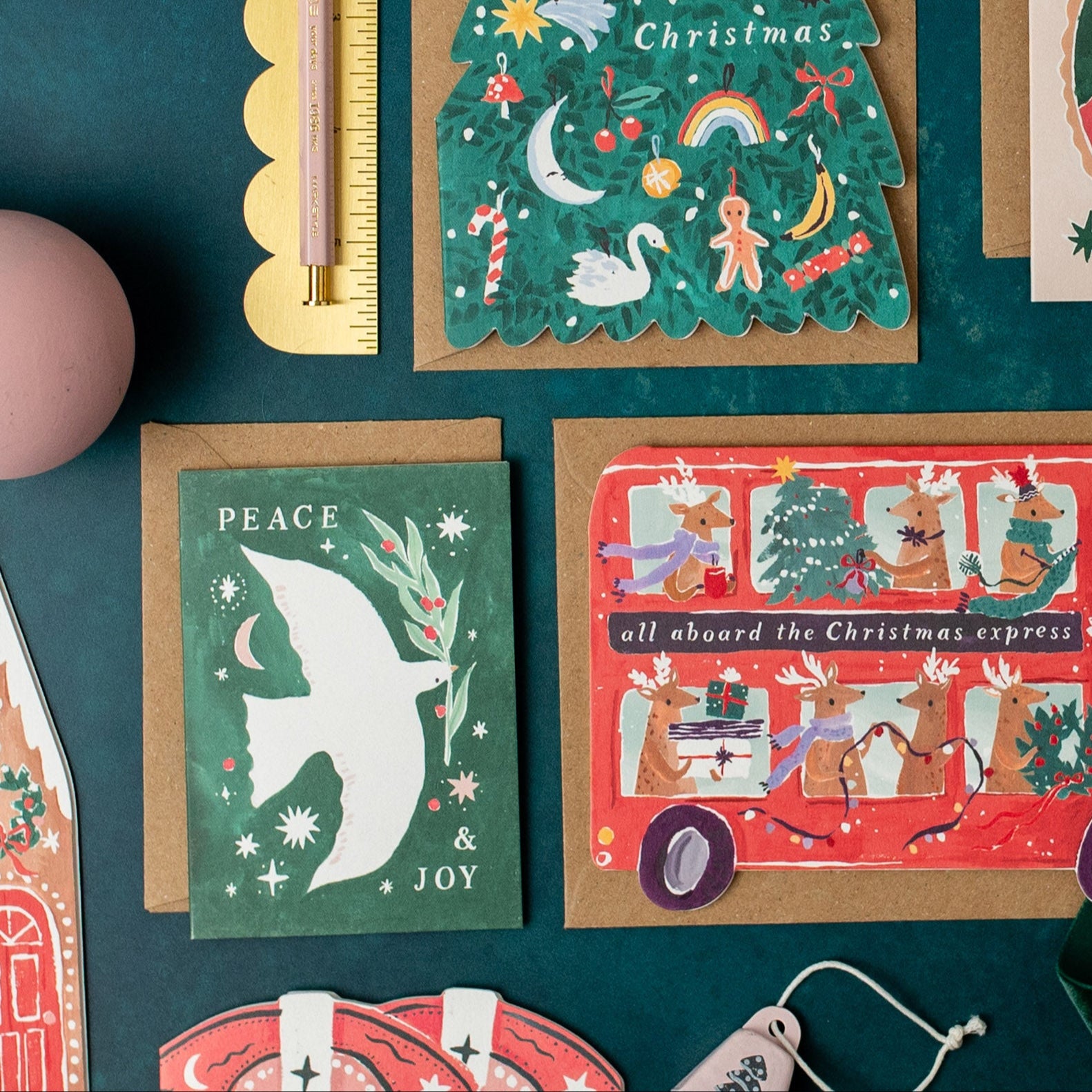 A collection of Christmas Cards created by Sister Paper Co