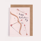 Illustrated Valentine's Card with Cupid's bow and arrow from the Valentine's collection at Sister Paper Co.